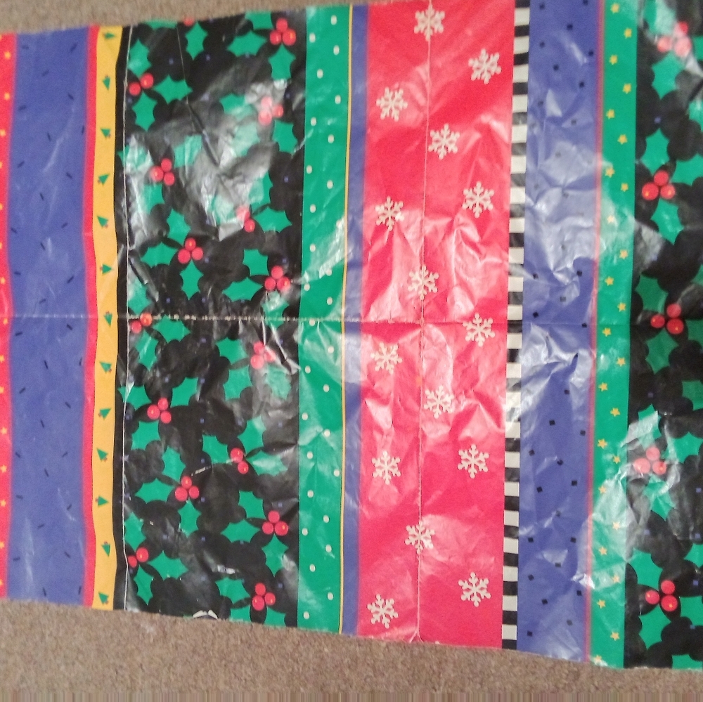 Vintage two Christmas sheets of wrapping paper
